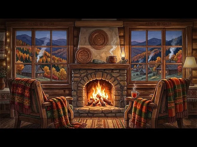 Best of Antent 1 Hour of Pure Fireplace Sounds | Cozy Autumn Cabin Ambience